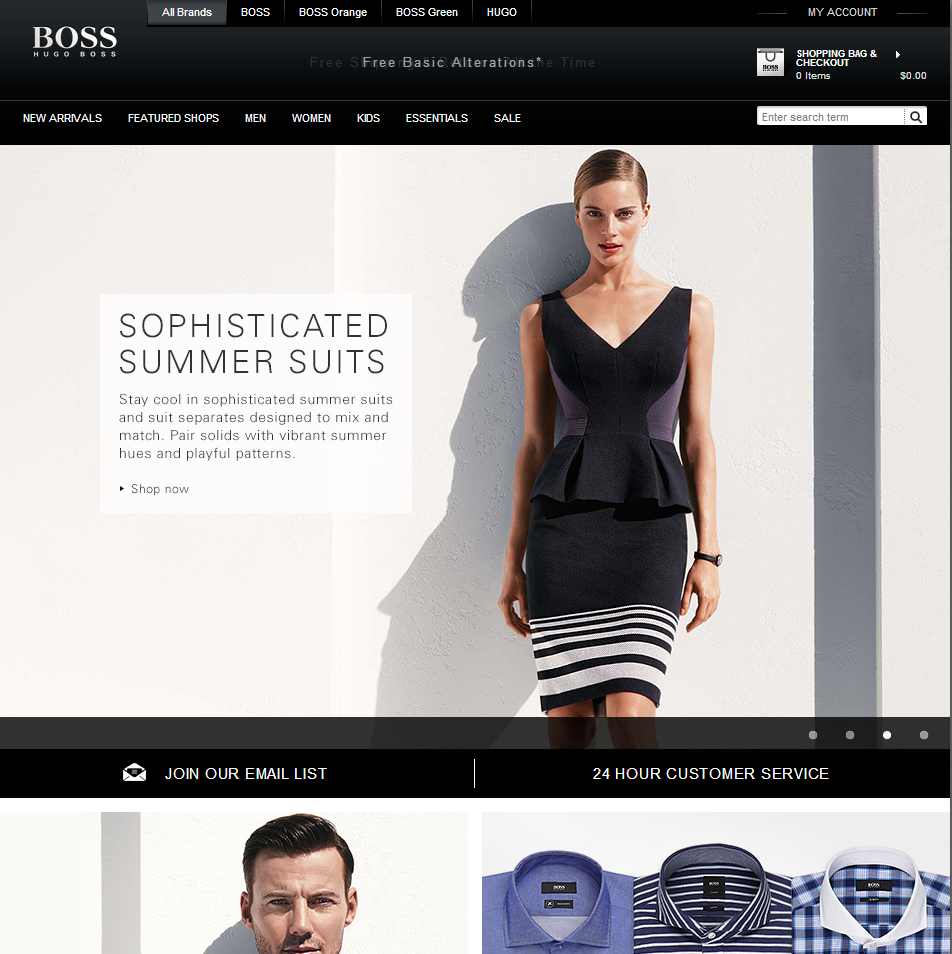 Hugo boss outlet website